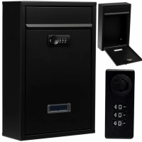 Skrzynka na listy pocztowa na gazety, ulotki czarna na szyfr zamek kod